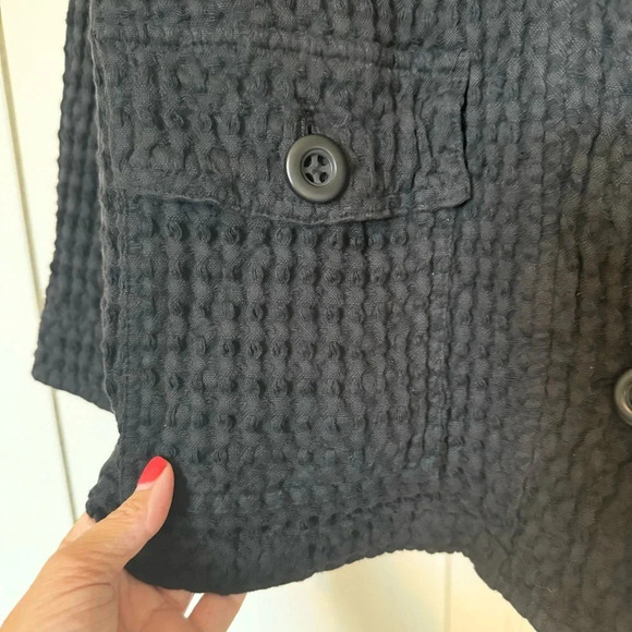MOD O DOC Waffle knit texture Cardigan Sweater - Picture 4 of 6